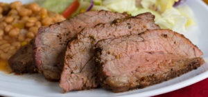 Slow roasted Tri-tip steak served by Forrest Fire BBQ catering in Marin County.