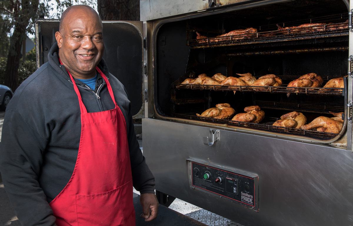 Forrest Murray of Forrest Fire BBQ catering in San Rafael, California. Custom quality BBQ catering in Northern California.